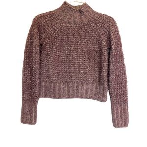 Junior’s SO brand mauve fuzzy mock neck sweater size XS